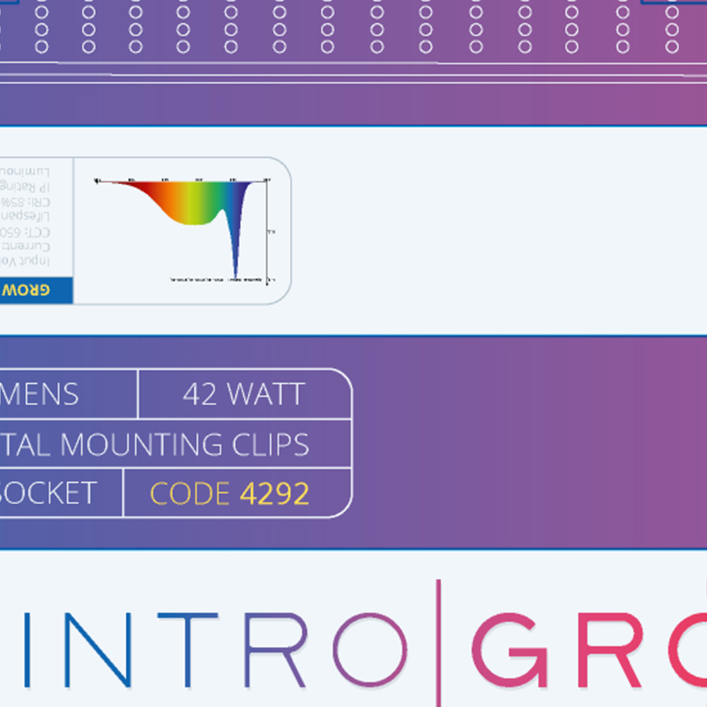 INTROGRO GROW/BLOOM LED BAR PACKAGING — Adobe Illustrator
