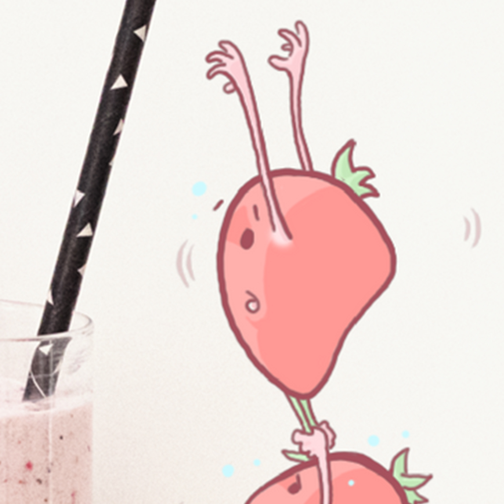 STRAWBERRY SMOOTHIE — Digital / Procreate & Adobe Photoshop